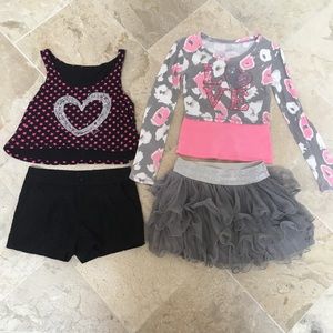 Justice girls clothing size 8 lot with Tutu skirt